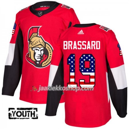 Lapsille NHL Ottawa Senators Pelipaita Derick Brassard 19 Adidas 2017-2018 Punainen USA Flag Fashion Authentic